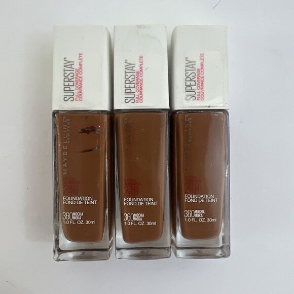 3x Maybelline SuperStay Foundation 24HR Full Coverage #360 Mocha READ - Picture 1 of 4